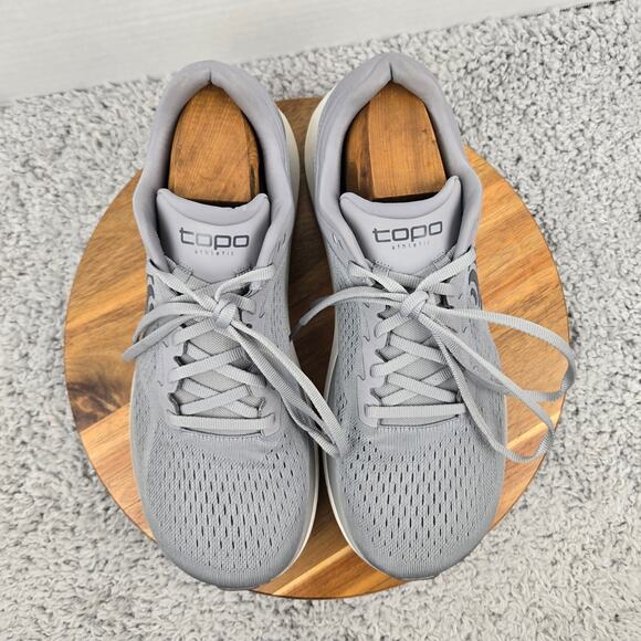 Topo Athletic Mens 11 Phantom 3 Grey White Athletic Performance Running Shoe - Picture 5 of 12